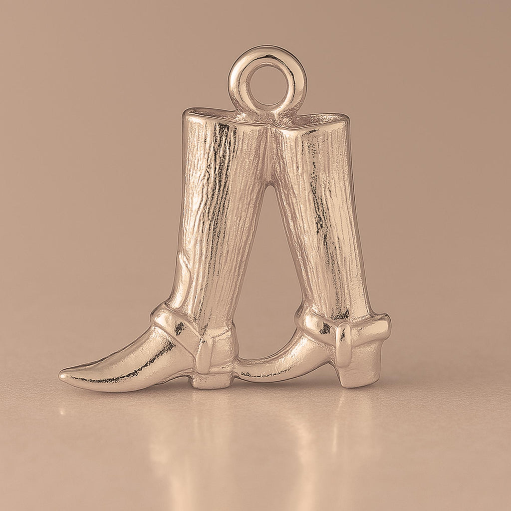9ct Rose Gold - Classic Cowboy Boots Charm