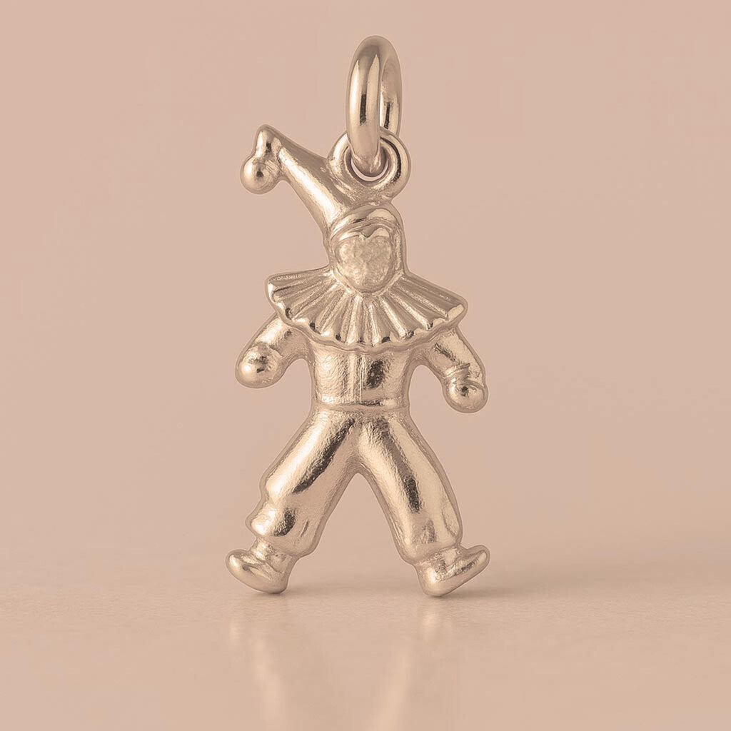 18ct Rose Gold - Ruffled Collar Clown Charm