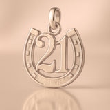 18ct Rose Gold - 21 Horseshoe Charm