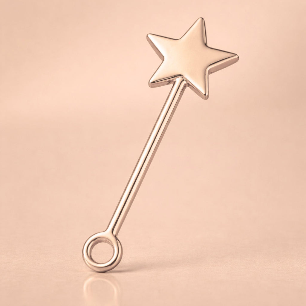 9ct Rose Gold - Fairy Wand Charm