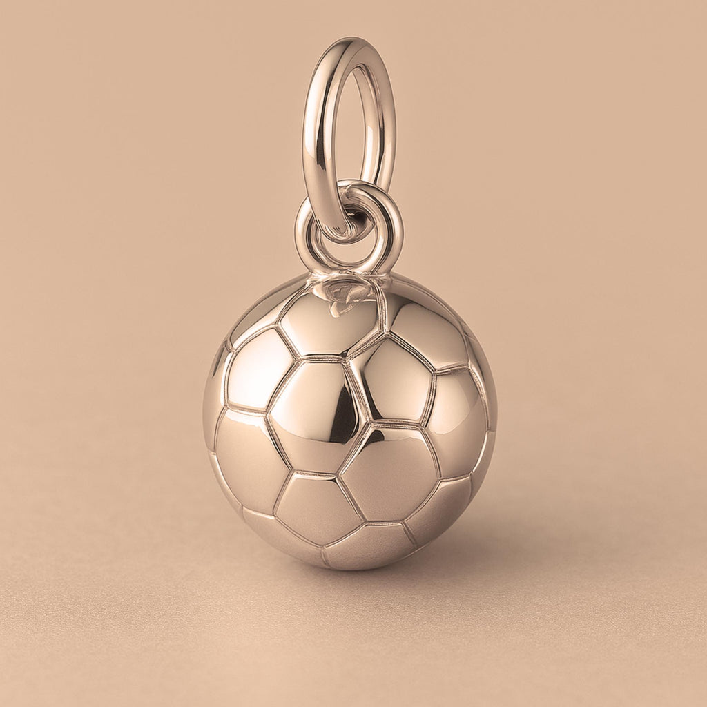 18ct Rose Gold - Soccer Ball Charm