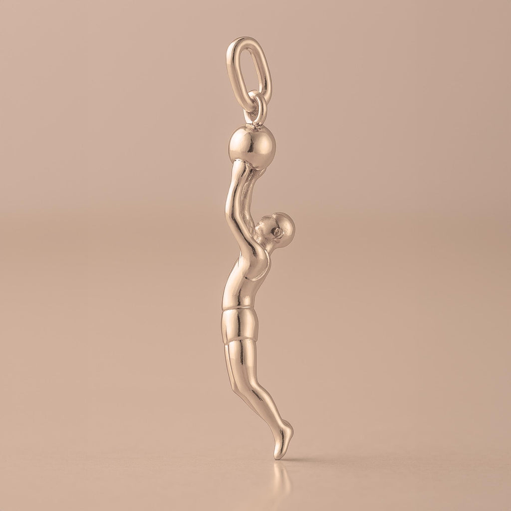 18ct Rose Gold - Basketball Slam Dunk Charm