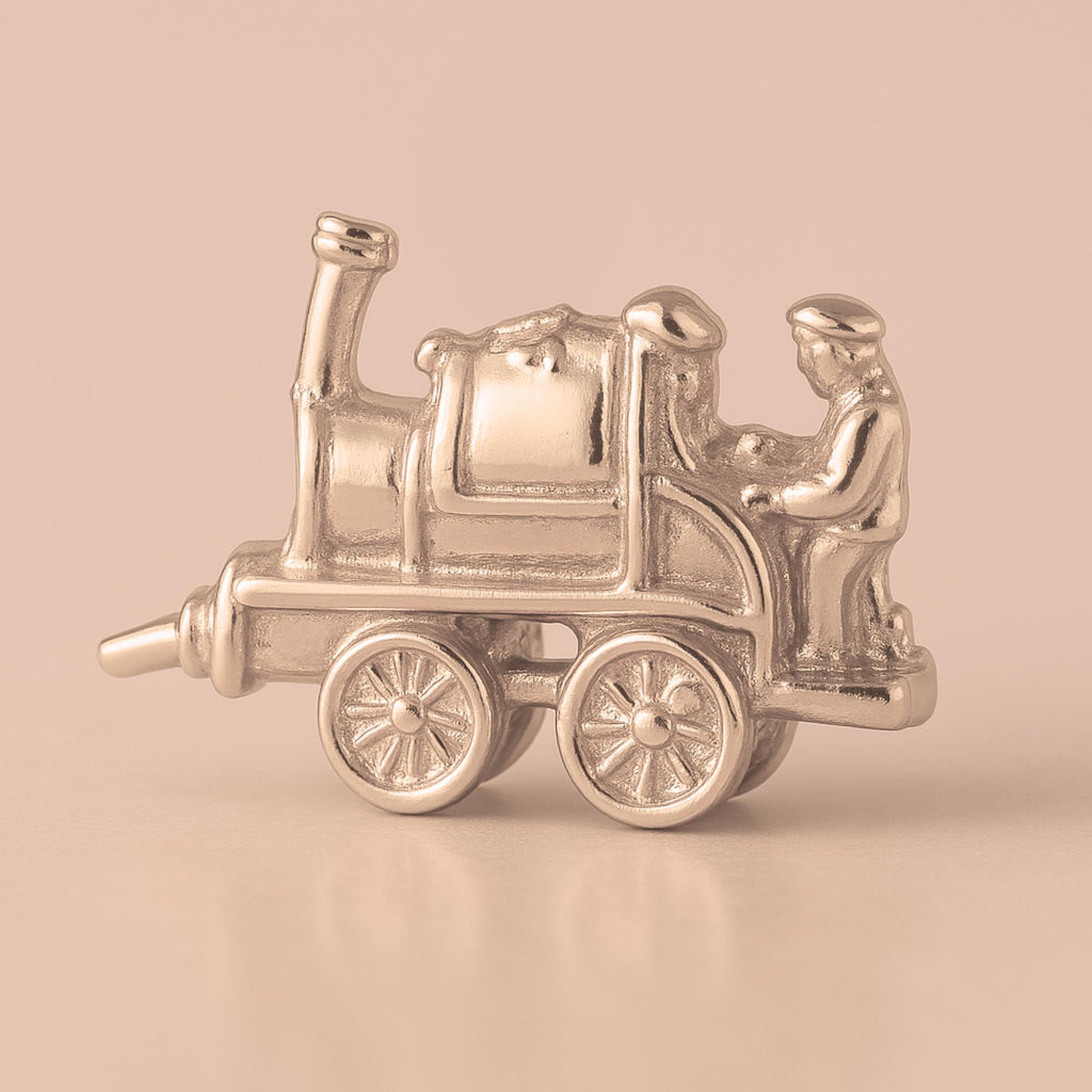 9ct Rose Gold - Locomotive Train Driver Charm