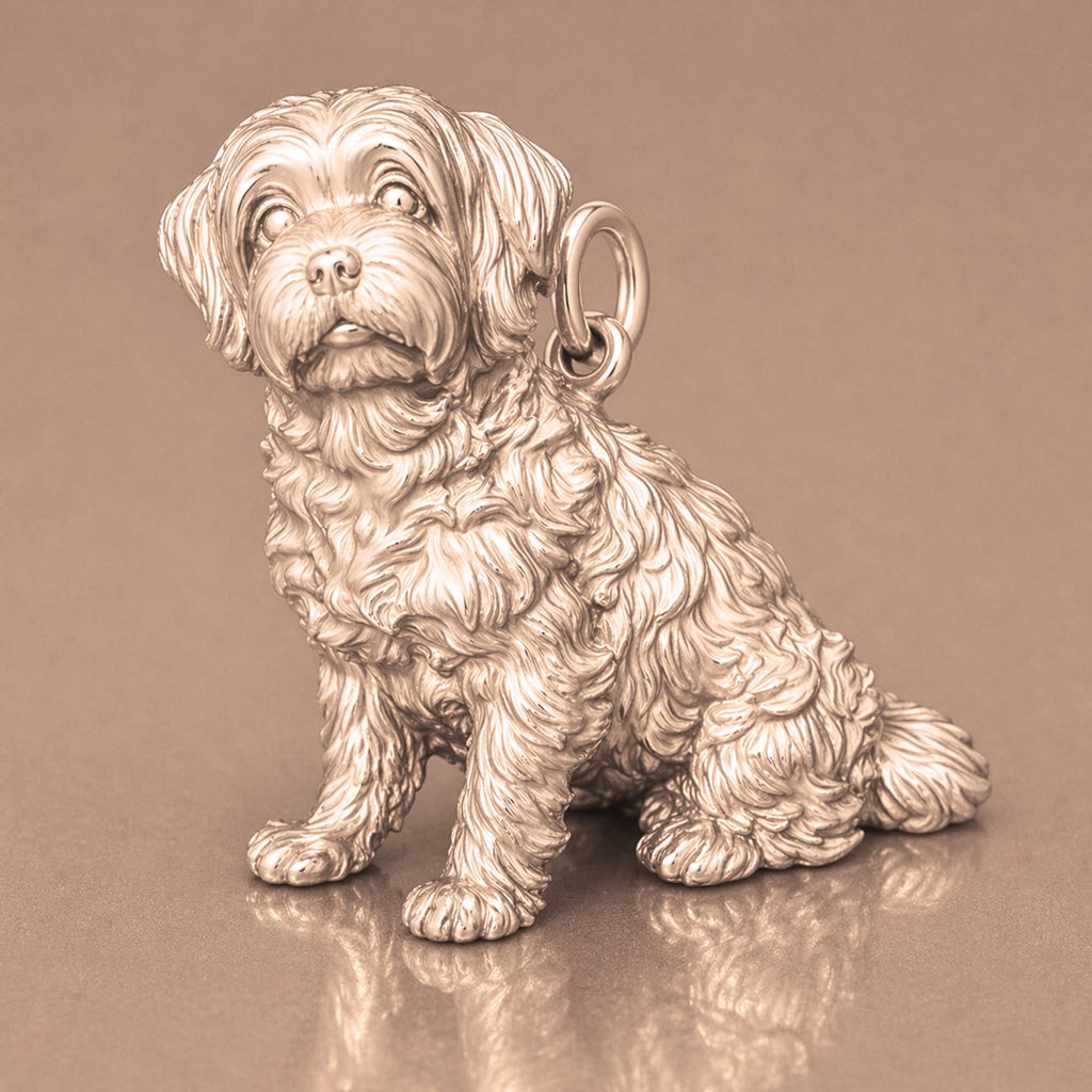 9ct Rose Gold - Maltese Dog Charm
