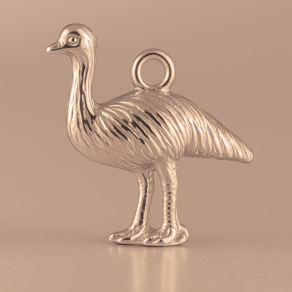 9ct Rose Gold - Australian Emu Charm