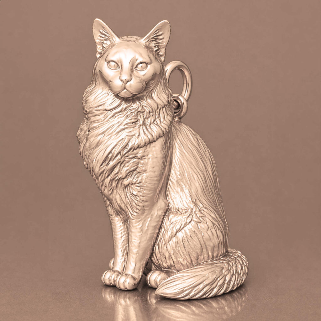 9ct Rose Gold - Somali Cat Charm