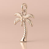 18ct Rose Gold - Tropical Palm Tree Charm