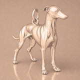 9ct Rose Gold - Greyhound Dog Charm