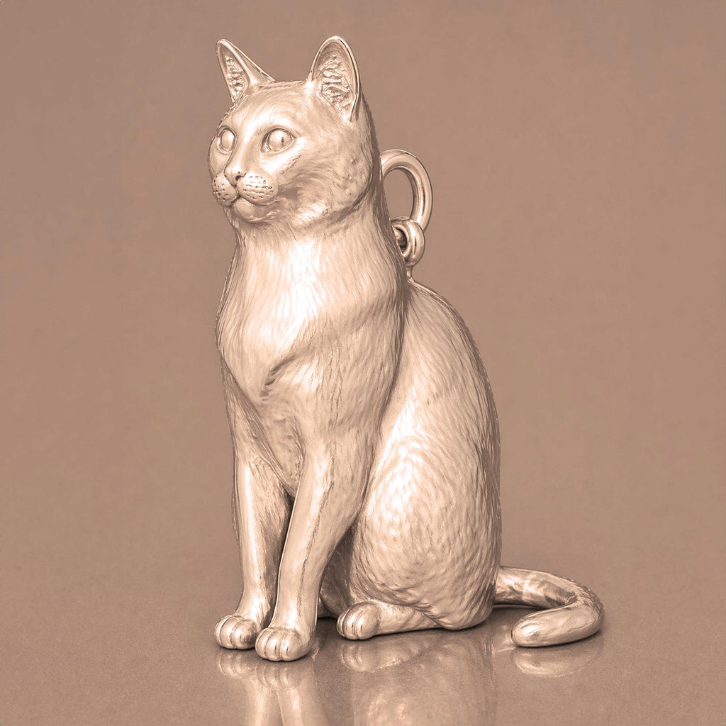 9ct Rose Gold - Snowshoe Cat Charm