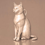 9ct Rose Gold - Snowshoe Cat Charm