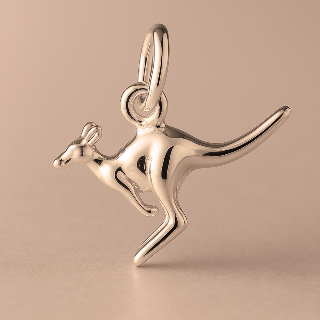 18ct Rose Gold - Jumping Kangaroo Charm