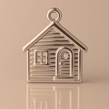 18ct Rose Gold - Log Cabin Cottage Charm