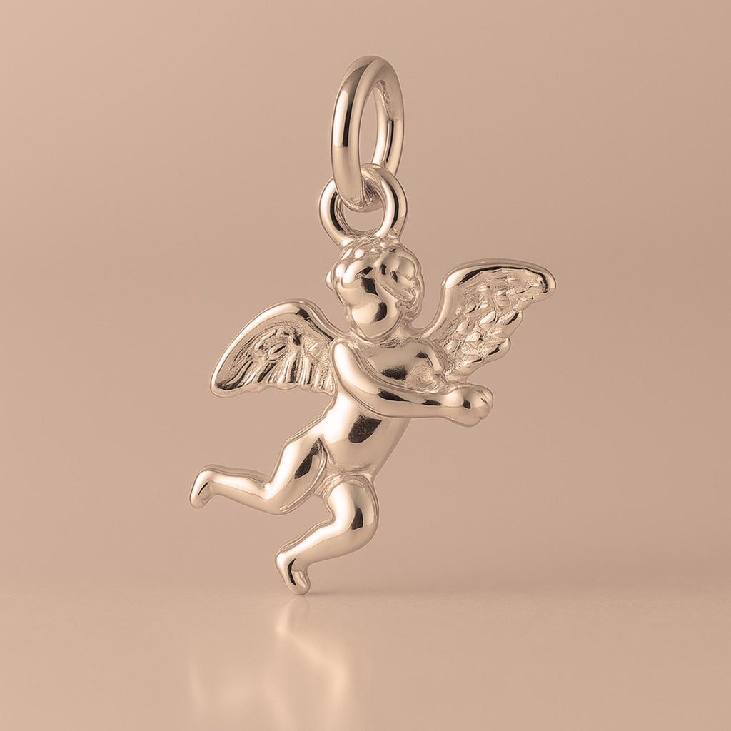 18ct Rose Gold - Minimalist Cherub Charm