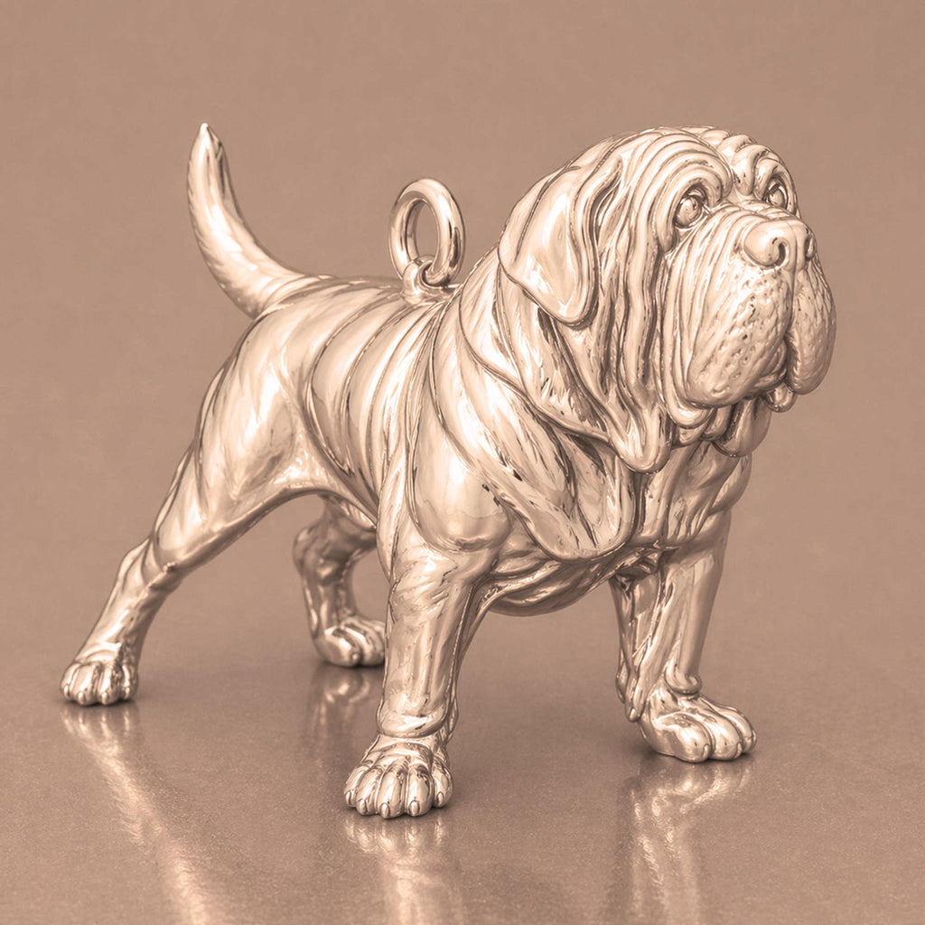18ct Rose Gold - Mastiff Dog Charm