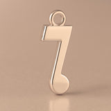 18ct Rose Gold - Single Quaver Note Charm