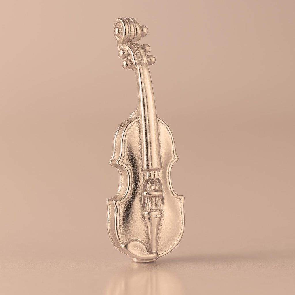 18ct Rose Gold - Classic Violin Charm
