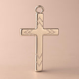 18ct Rose Gold - Chevron Dot Crucifix Charm
