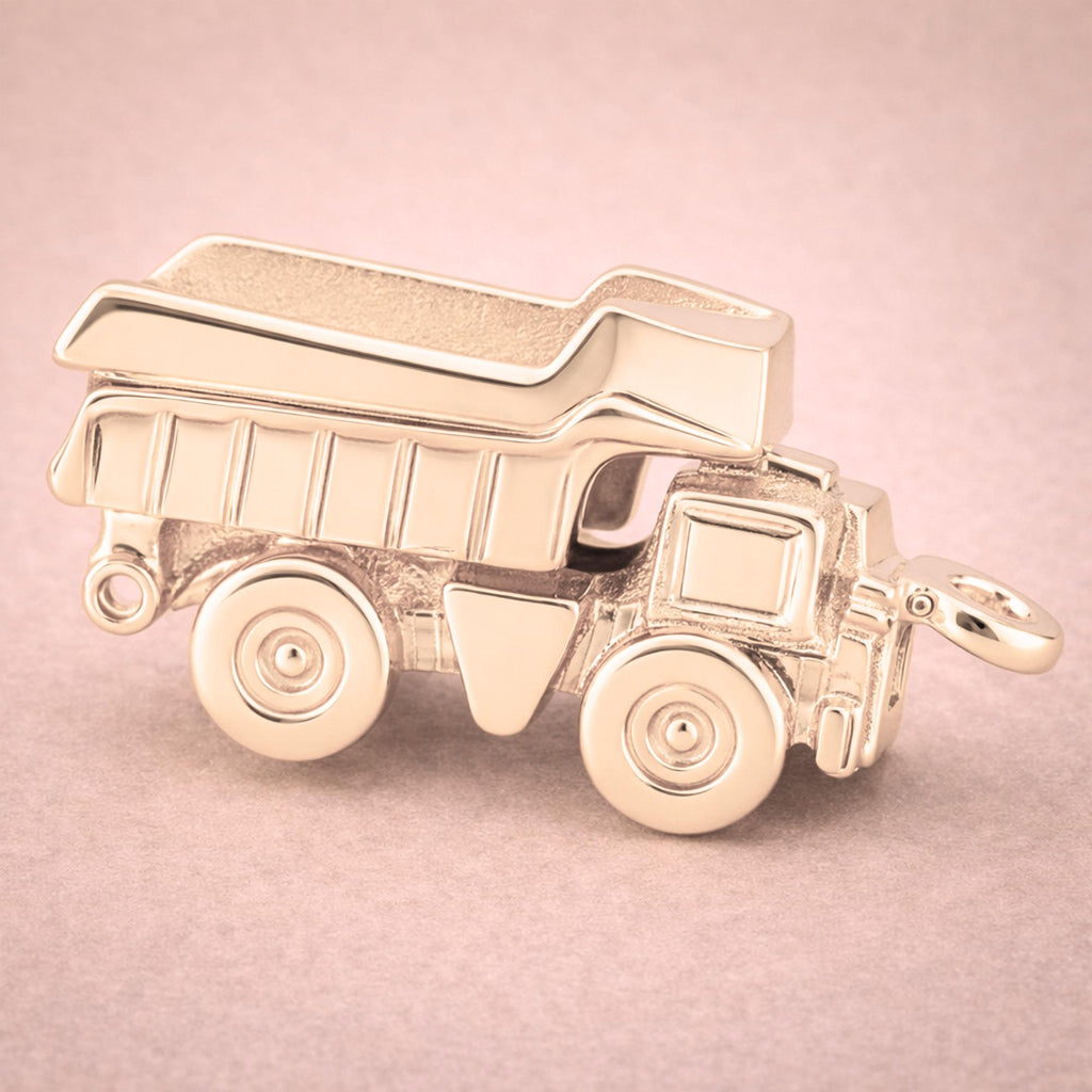 9ct Rose Gold - Tipper Dump Truck Charm