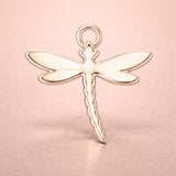 18ct Rose Gold - Dragonfly Silhouette Charm
