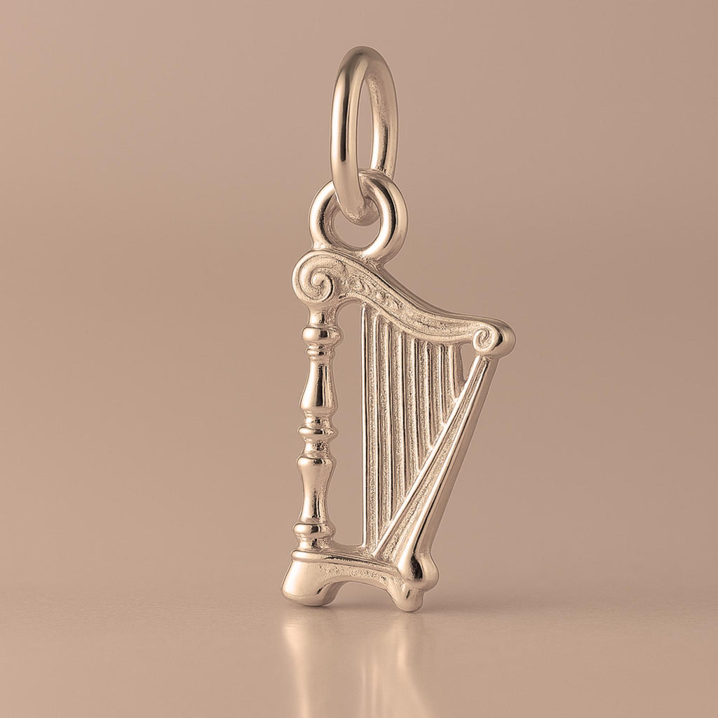 9ct Rose Gold - Classic Column Harp Charm
