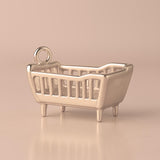 18ct Rose Gold - Classic Baby Cot Charm