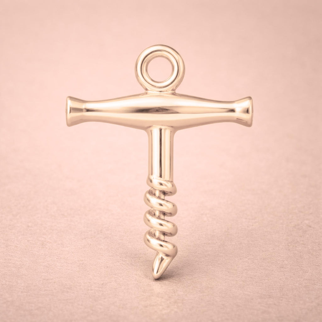 9ct Rose Gold - Traditional Corkscrew Charm