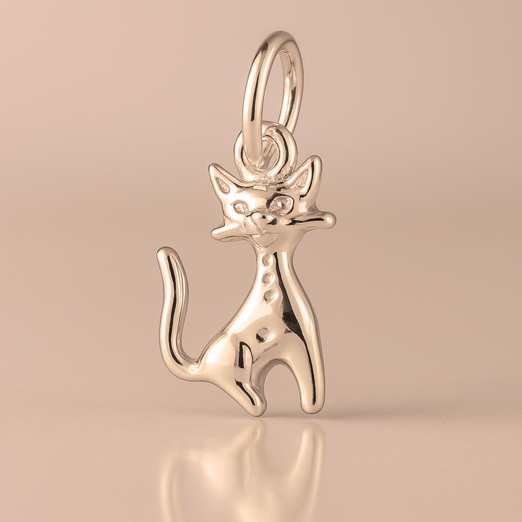 18ct Rose Gold - Atomic era Cat Charm