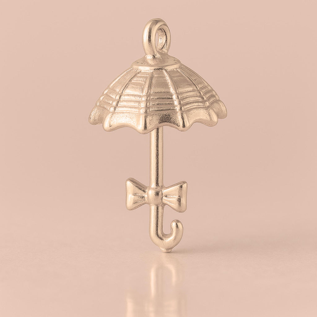 18ct Rose Gold - Frilled Parasol Charm