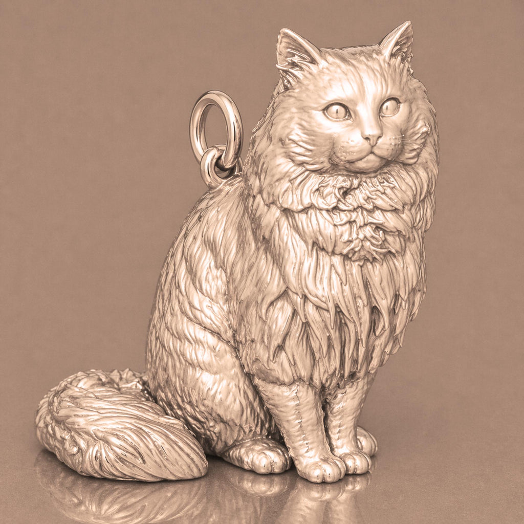 9ct Rose Gold - Ragamuffin Cat Charm