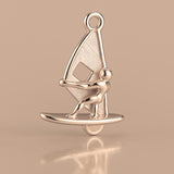 18ct Rose Gold - Beach Windsurfer Charm