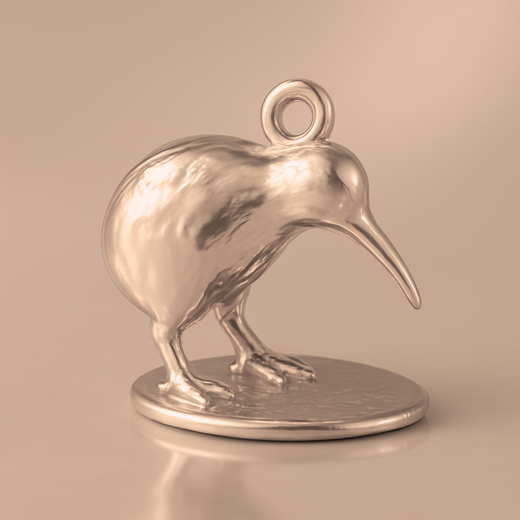 9ct Rose Gold - NZ Kiwi Bird Charm