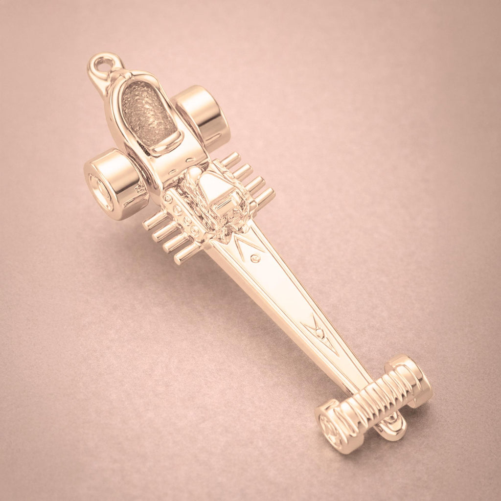 18ct Rose Gold - Dragster Racer Charm