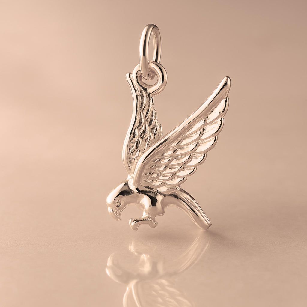 9ct Rose Gold - Soaring Eagle Charm