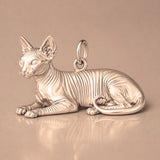 9ct Rose Gold - Sphynx Cat Charm