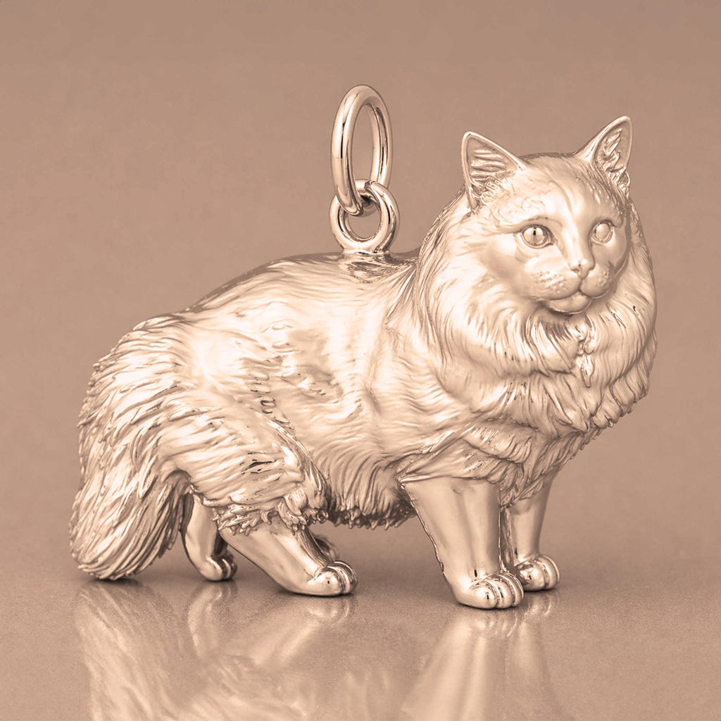 9ct Rose Gold - Ragdoll Cat Charm