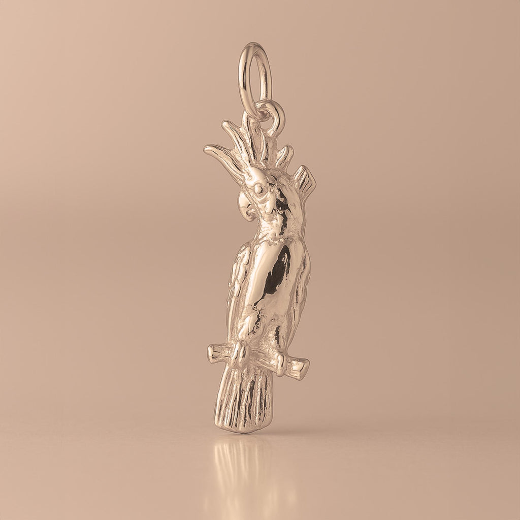 18ct Rose Gold - Fluffy Cockatoo Charm
