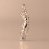 18ct Rose Gold - Fluffy Cockatoo Charm