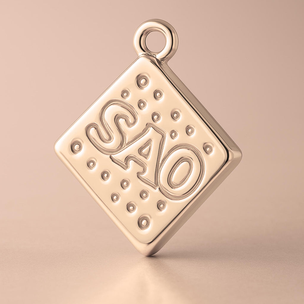 18ct Rose Gold - SAO Biscuit Charm