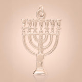 18ct Rose Gold - Temple Menorah Charm
