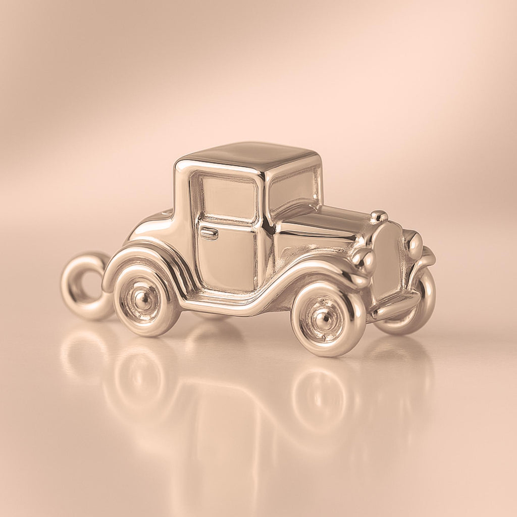 9ct Rose Gold - Classic 1920s Coupe Car Charm
