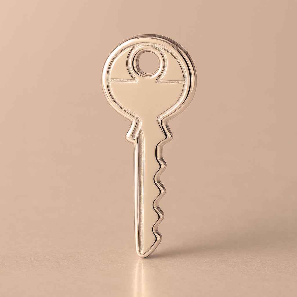 18ct Rose Gold - Vintage House Key Charm