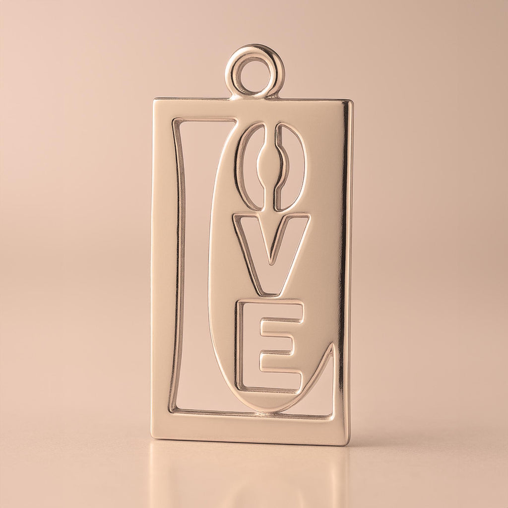 18ct Rose Gold - Inverted Love Charm