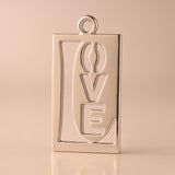 18ct Rose Gold - Inverted Love Charm
