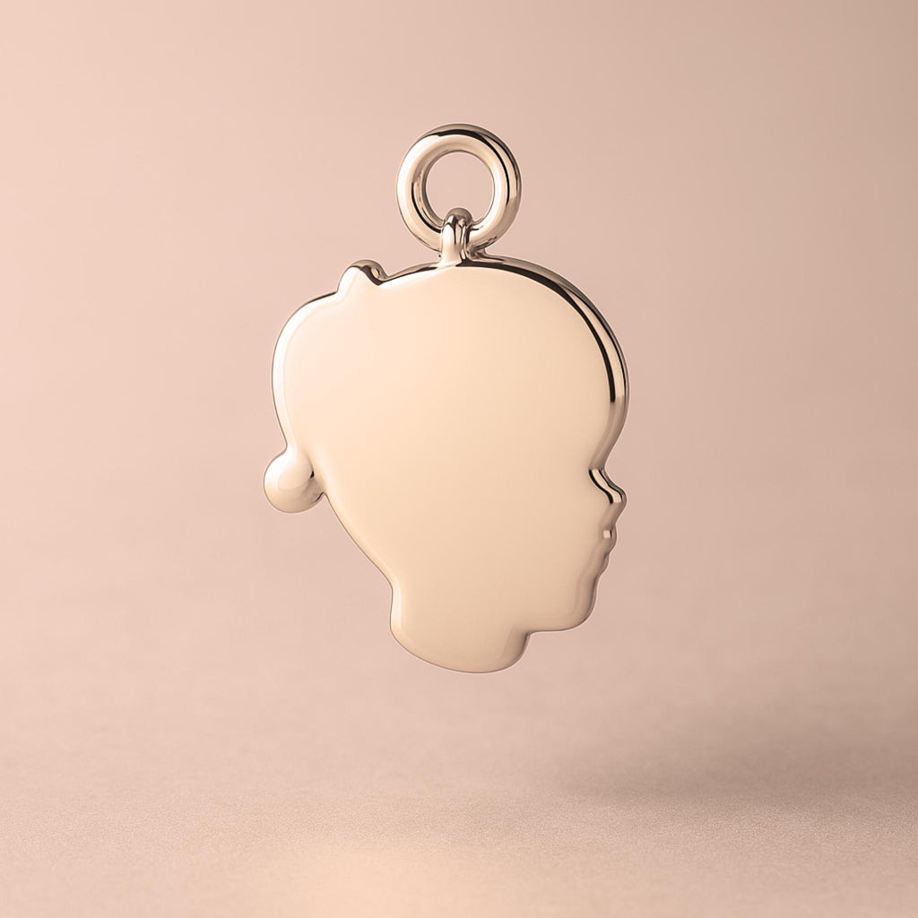 18ct Rose Gold - Girls Silhouette Charm