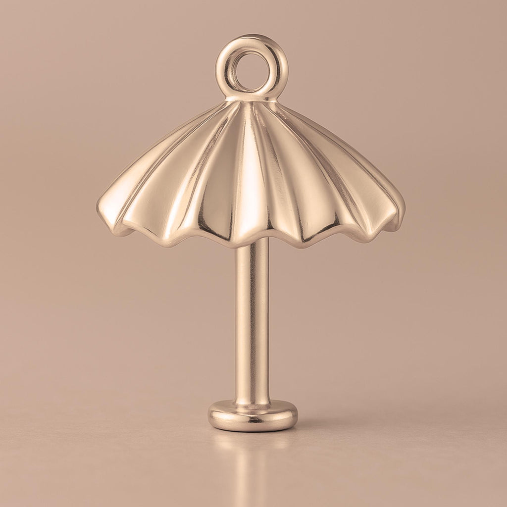 9ct Rose Gold - Beach Umbrella Charm