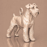 18ct Rose Gold - Miniature Schnauzer Dog Charm