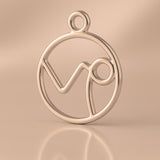 18ct Rose Gold - Capricorn Zodiac Round Charm