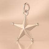 18ct Rose Gold - Classic Western Star Charm