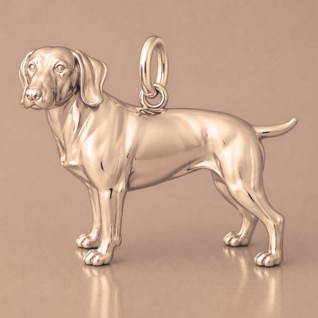 18ct Rose Gold - German Shorthaired Pointer Dog Charm