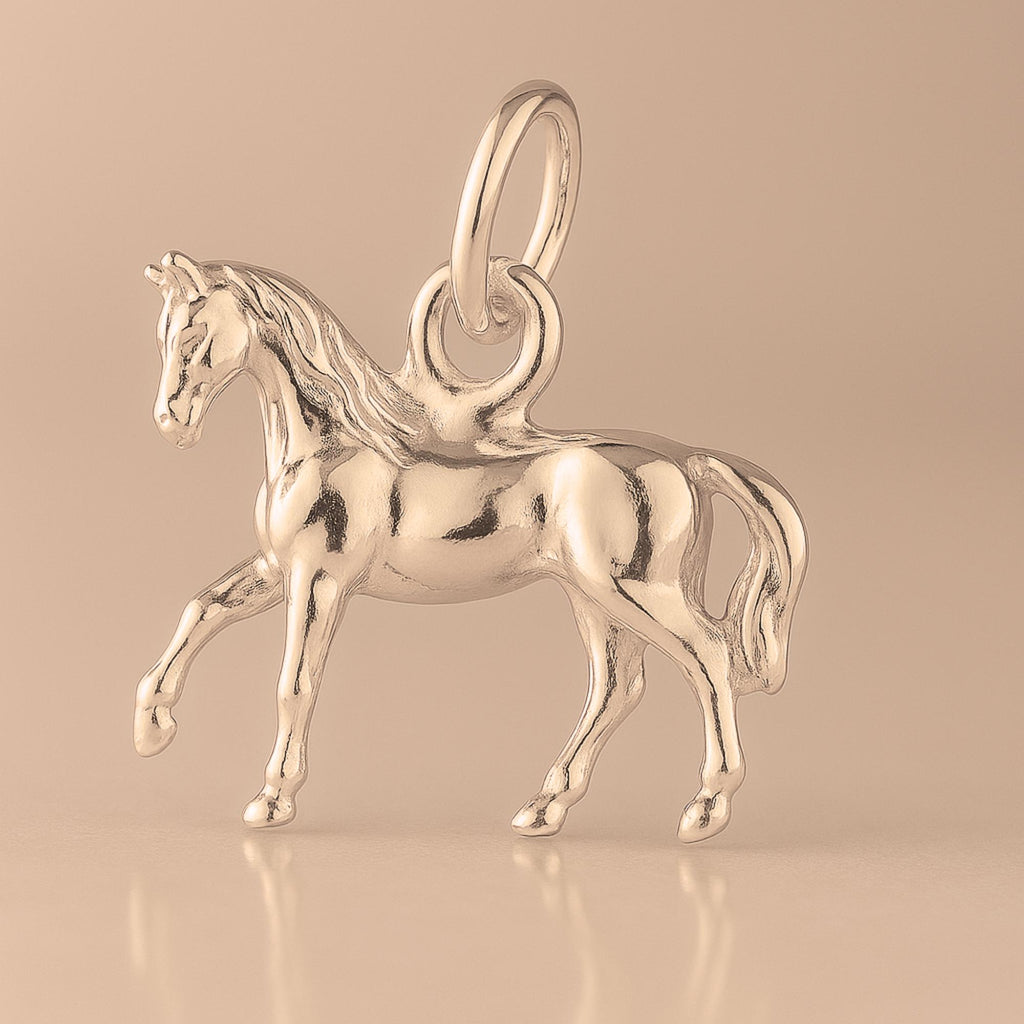 18ct Rose Gold - Prancing Arabian Horse Charm